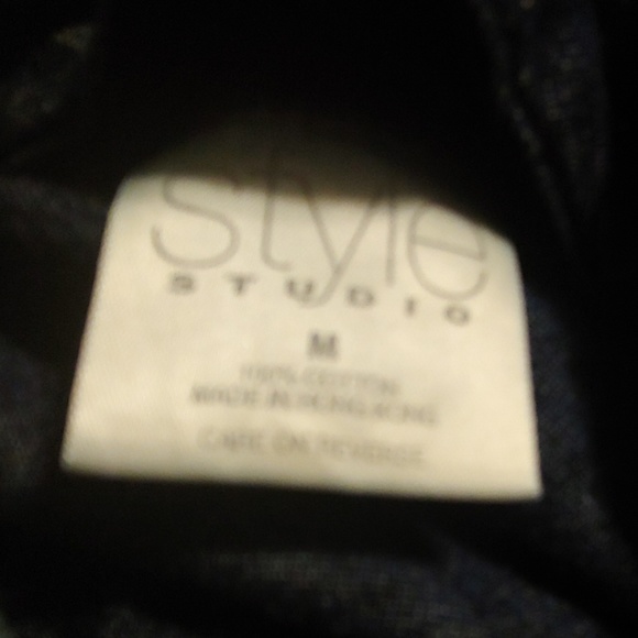 Dark chambray/denim shirt with reversible collar - Picture 8 of 8